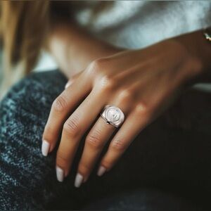 Invicta Mini Angel Women’s Ring Watch Steel Tone 16.5mm Model 48946